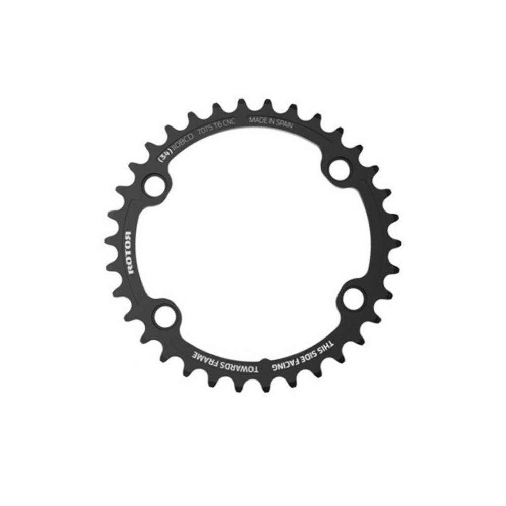 Rotor Round Rings AXS BCD110X4 R37T (50) (Black)