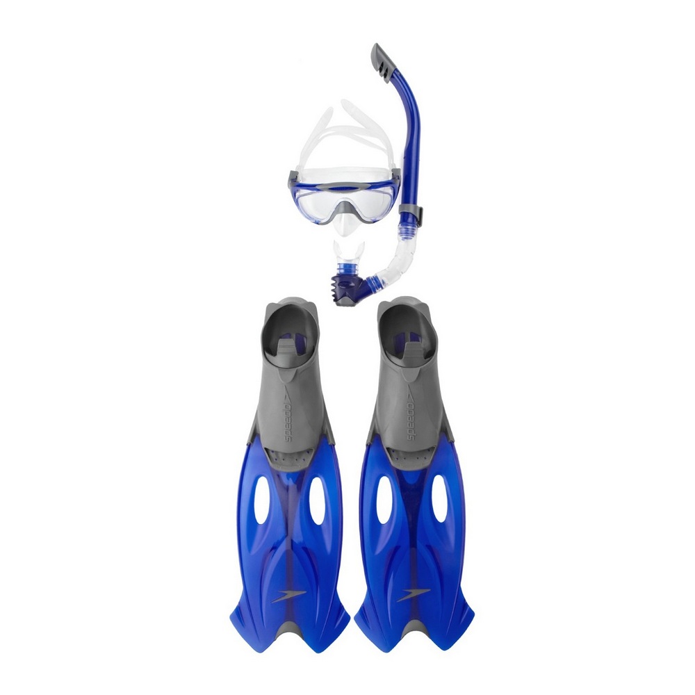 Speedo Glide Set - Mask, Snorkel and Fin Package (37-38)