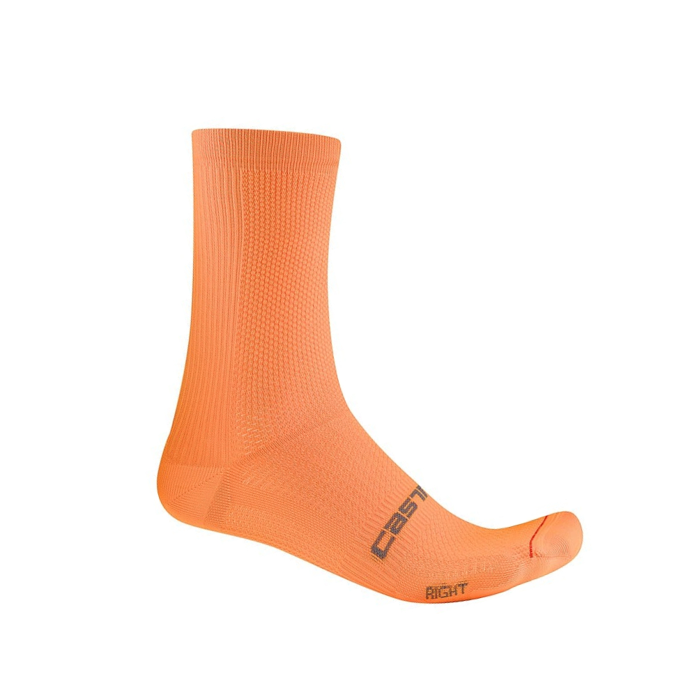 Castelli Espresso 18 Cycling Socks - Vivid Orange (Large/XL)