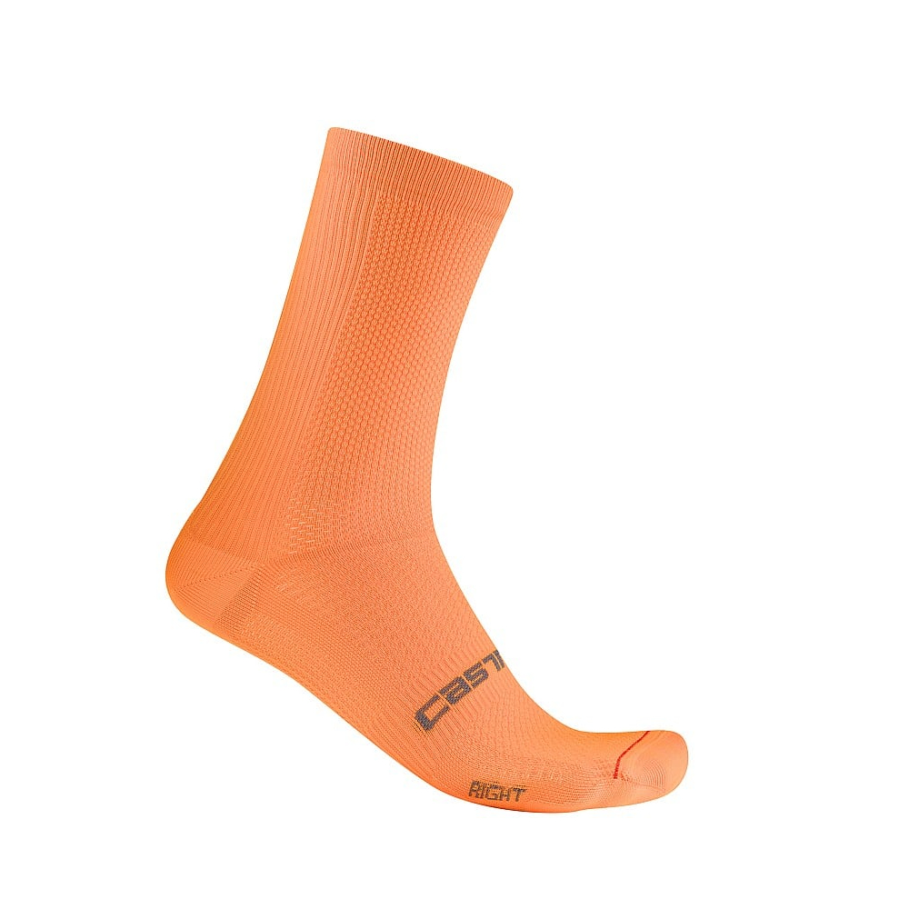 Castelli Espresso 18 Cycling Socks - Vivid Orange (Small/Medium)