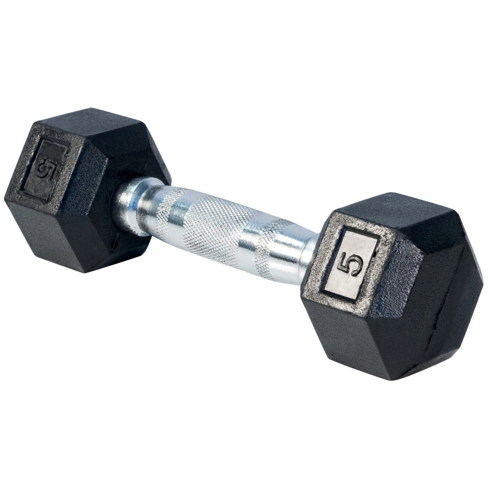 Rising DB001 Rubber Hex Dumbbells (5 lbs) (Per Piece)