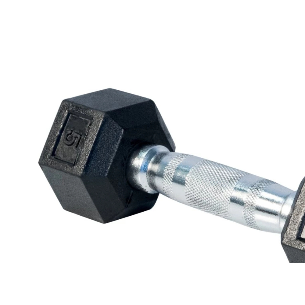 Rising DB001 Rubber Hex Dumbbells (5 lbs) (Per Piece)