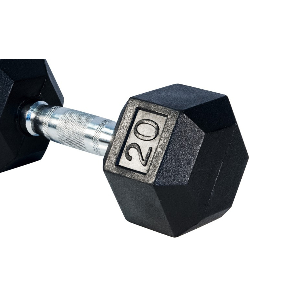 Rising DB001 Rubber Hex Dumbbells (20 lbs) (Per Piece)