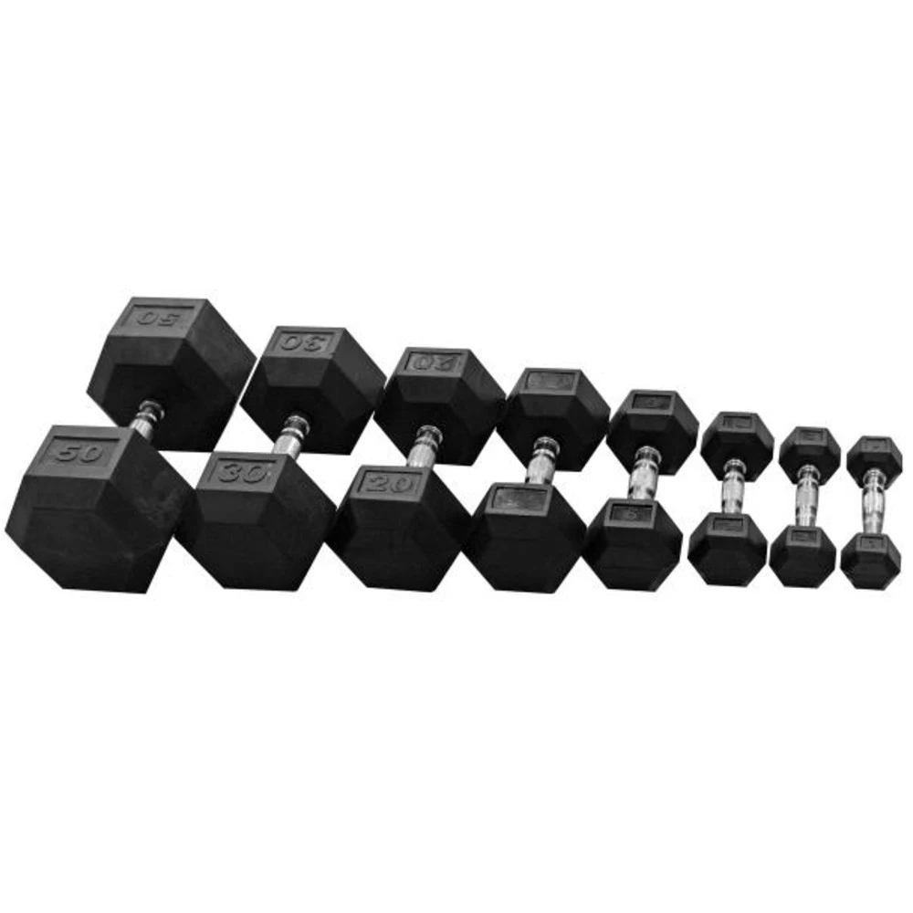 Rising DB001 Rubber Hex Dumbbells (20 lbs) (Per Piece)