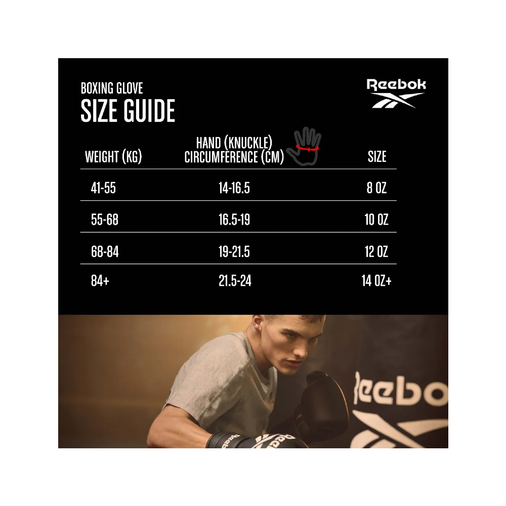 Reebok Leather Boxing Gloves (Red/Black)