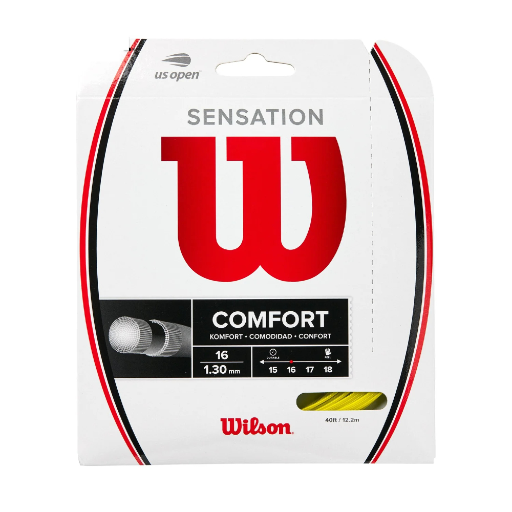 Wilson Sensation Yellow 16 Set 16G Tennis String (WR830890116)