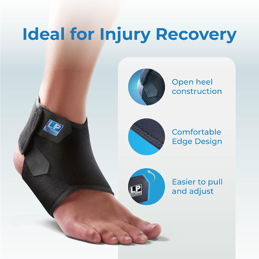 LP Support Ankle Support LP-768CN with Rear Adjustable Strap (Large)