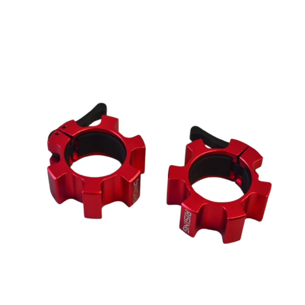 Rising CL001 Olympic Clip Collar Quick-Lock Barbell Collar for 2-inch Olympic Bars (Pair)