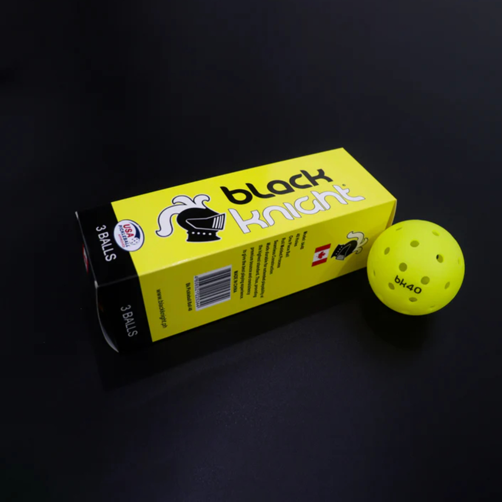 Black Knight BK40 Pickleball OUTDOOR (Box of 3 Balls)