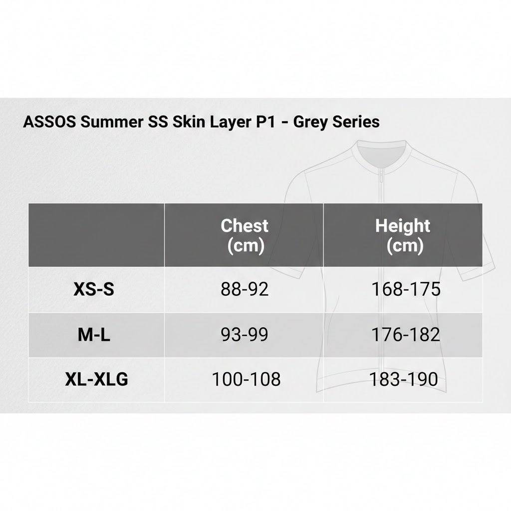 ASSOS P11.40.467.1O.II Summer SS Skin Layer P1 - Grey Series (Size 2)
