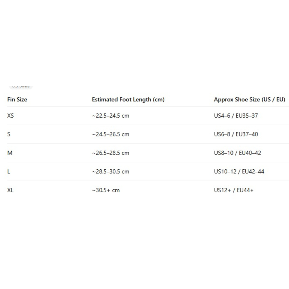 Aropec F-JS23A Closed Pocket Rubber Fin (Large)