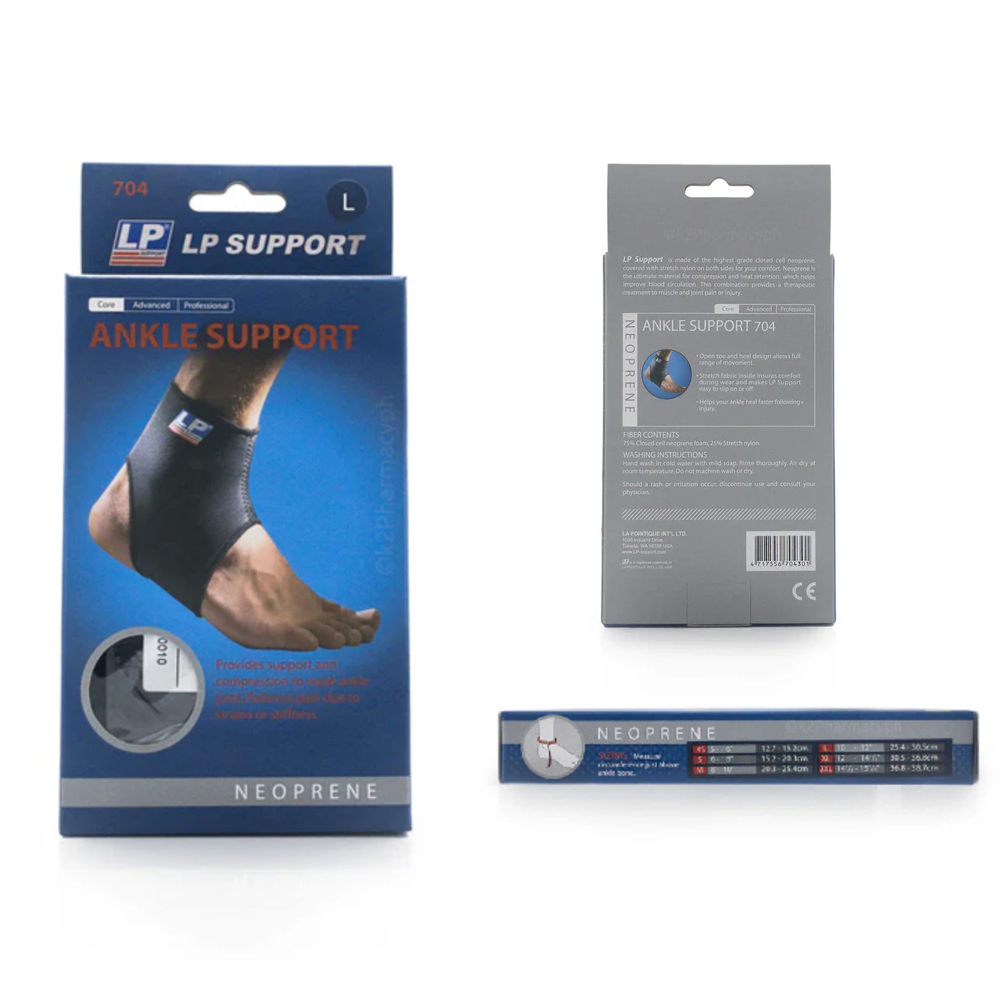 LP Support LP-704 Ankle Support - Black (Medium)