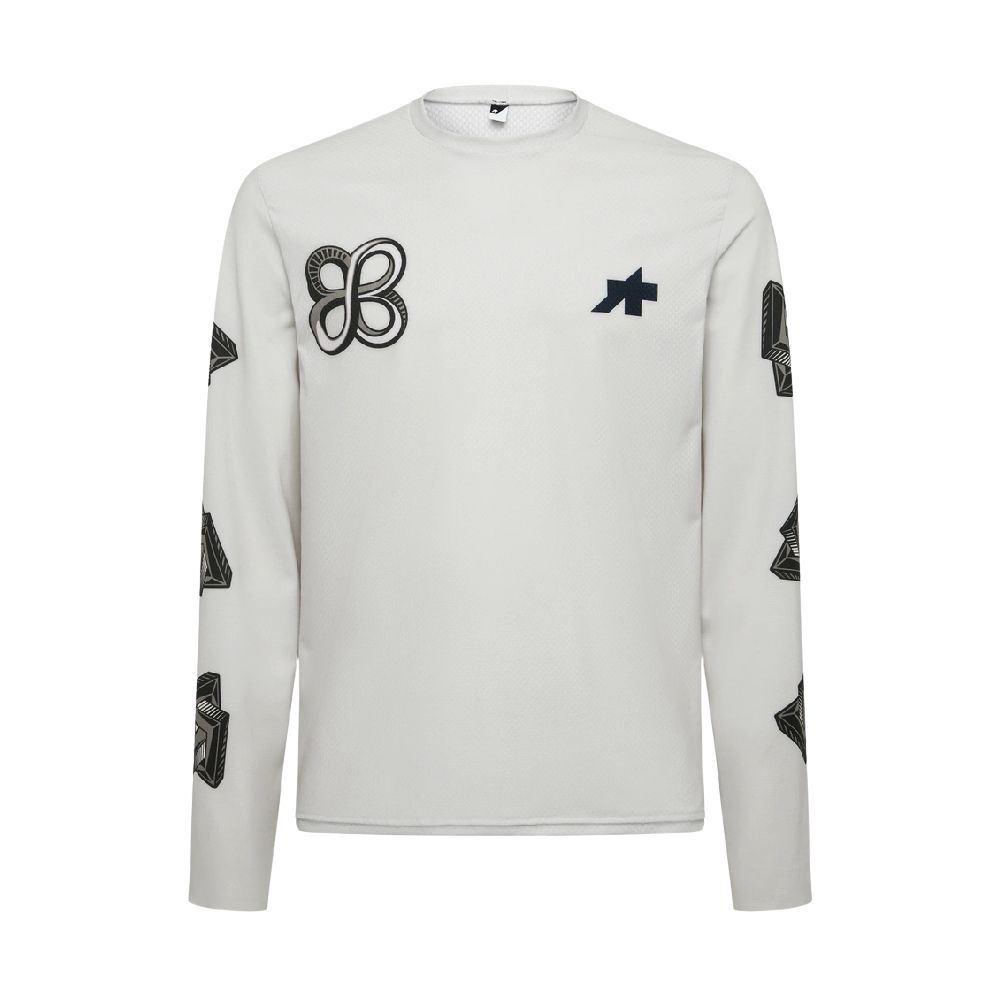 ASSOS 51.20.232.9F.L TACTICA LS T-Shirt T5 Safa Brian - Almond Milk (Large)