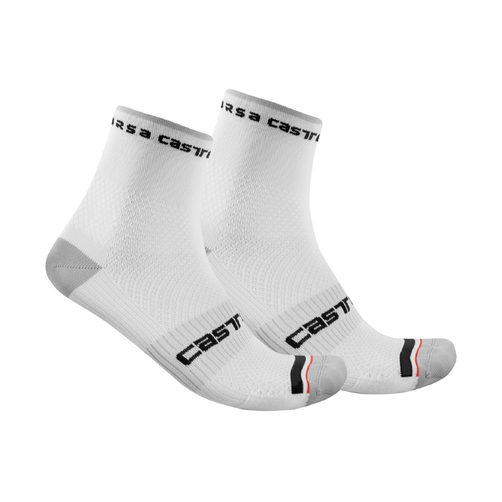 Castelli 4521027-001 Rosso Corsa Pro 9 Sock - White (L/X)
