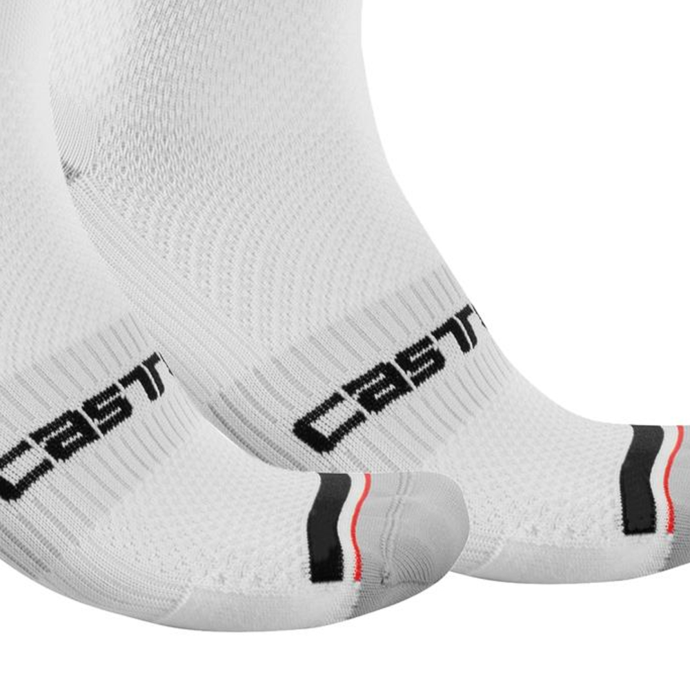 Castelli 4521027-001 Rosso Corsa Pro 9 Sock - White (L/X)