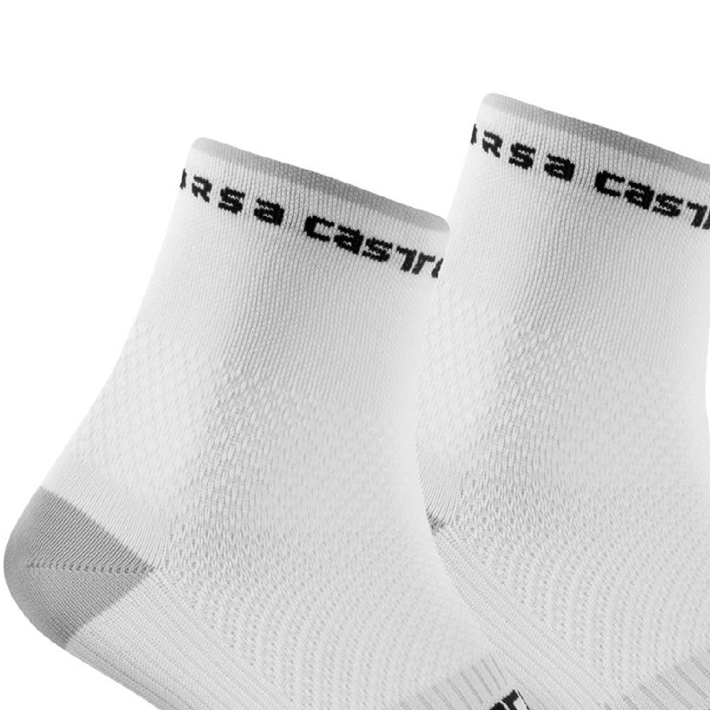 Castelli 4521027-001 Rosso Corsa Pro 9 Sock - White (L/X)