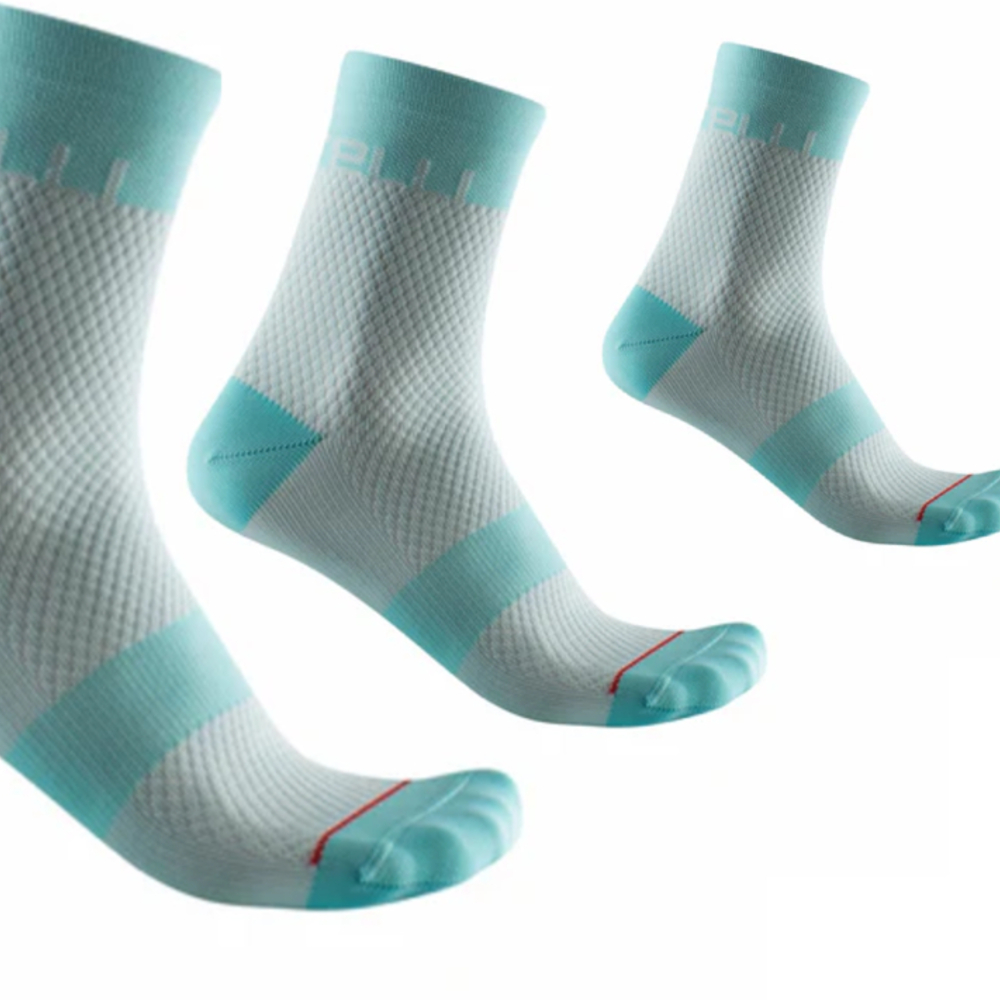 Castelli 4522069 472 Velocissima 12 Socks - Skylight / Light Aqua (L/XL)