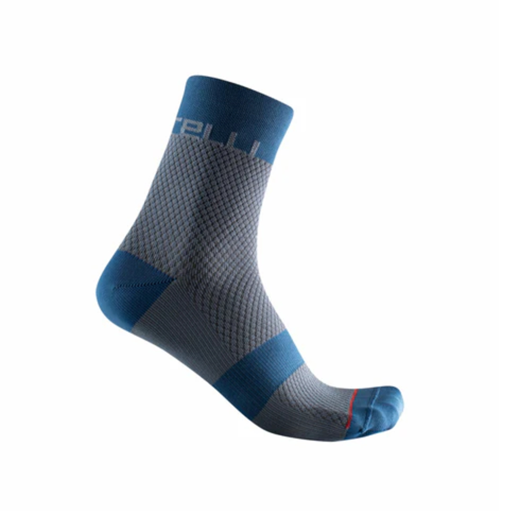 Castelli 4522069 426 Velocissima 12 Cycling Sock - Light Blue / Moonlit Ocean (S/M)