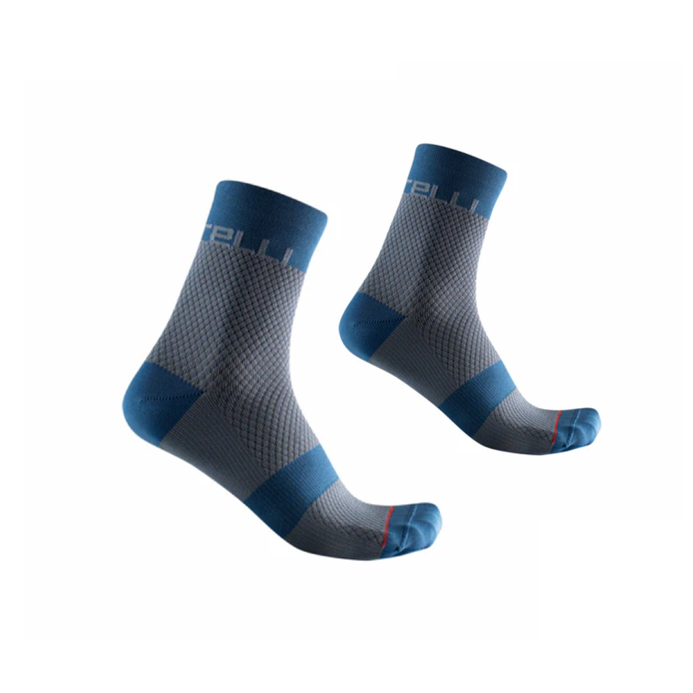 Castelli 4522069 426 Velocissima 12 Cycling Sock - Light Blue / Moonlit Ocean (S/M)