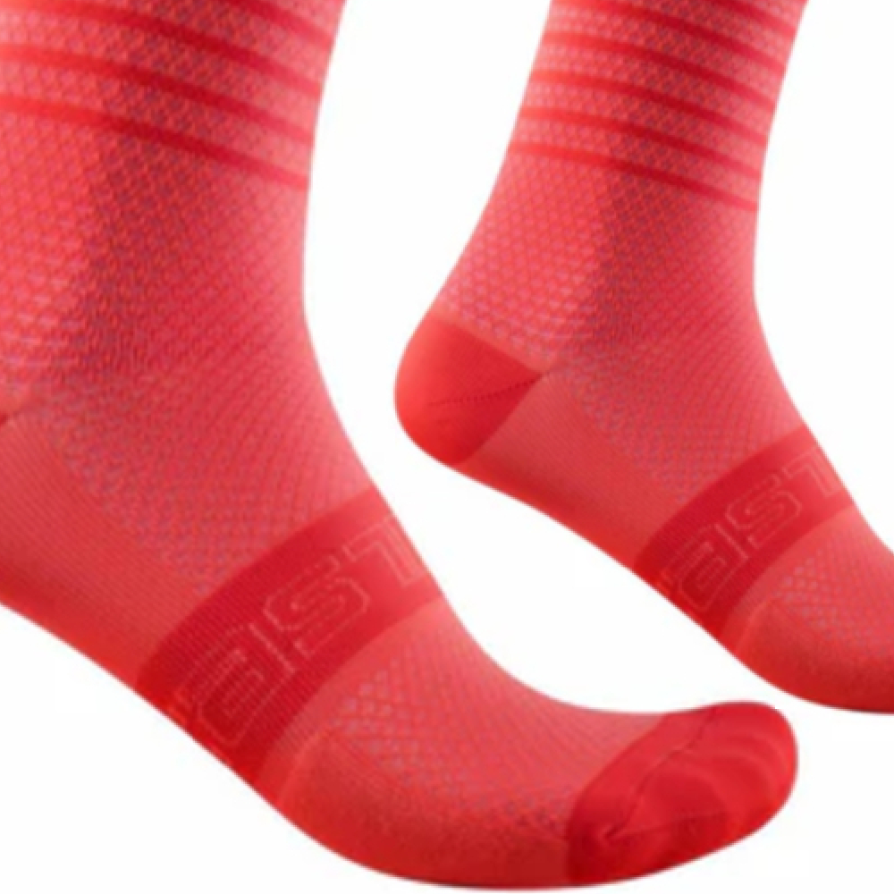 Castelli 4521063 288 Superleggera W 12 Cycling Sock - Brilliant Pink / Coral Flash (L/X)