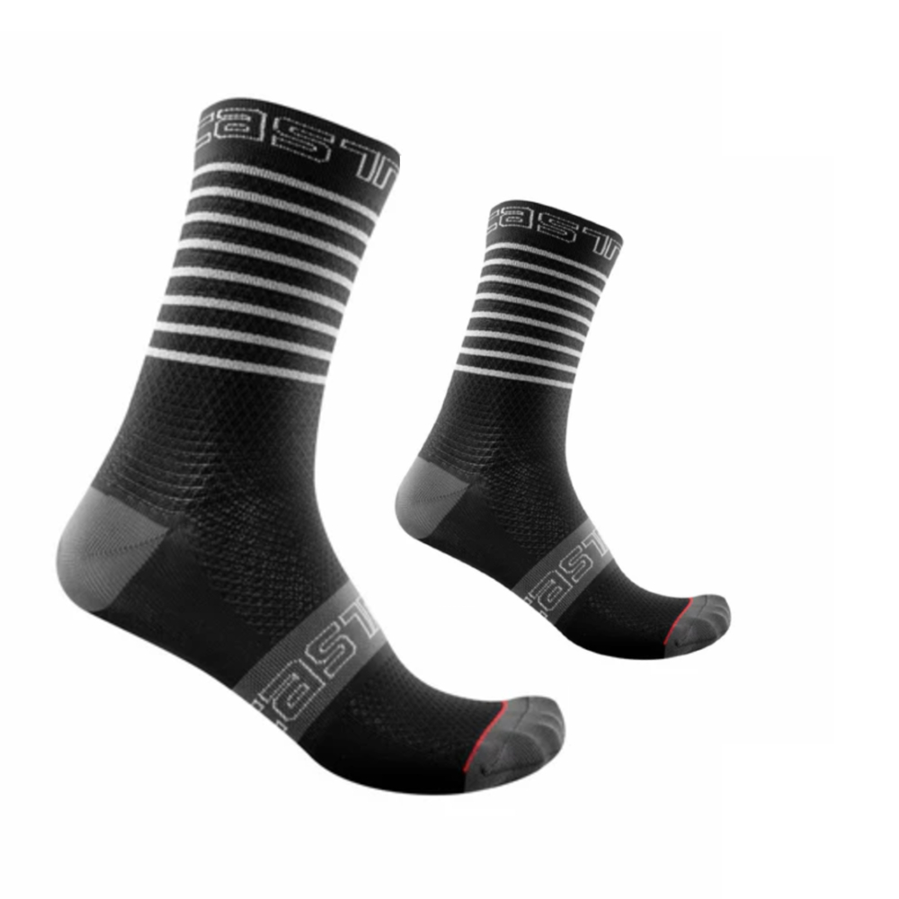 Castelli 4521063 010 Superleggera W 12 Cycling Socks - Black (S/M)