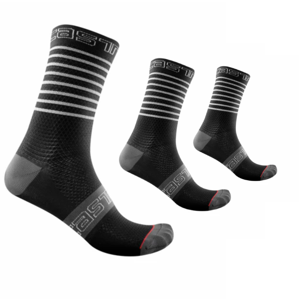 Castelli 4521063 010 Superleggera W 12 Cycling Socks - Black (S/M)