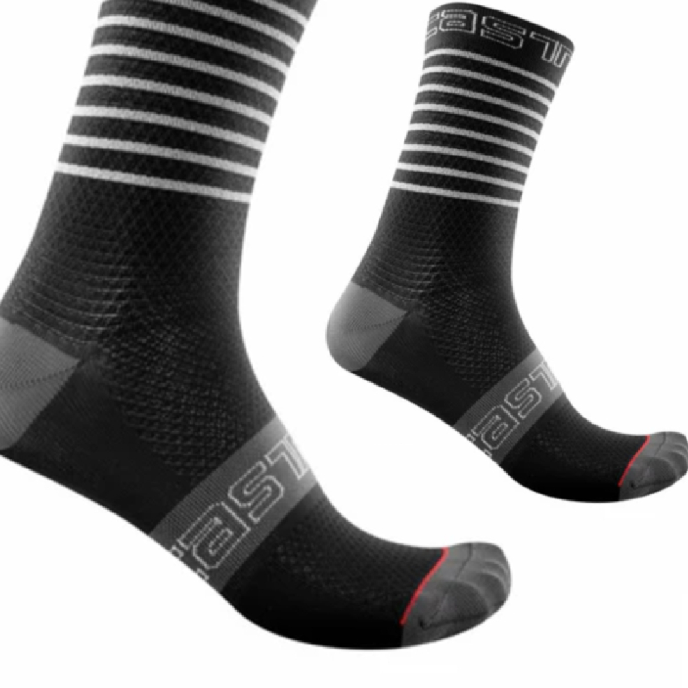 Castelli 4521063 010 Superleggera W 12 Cycling Socks - Black (S/M)