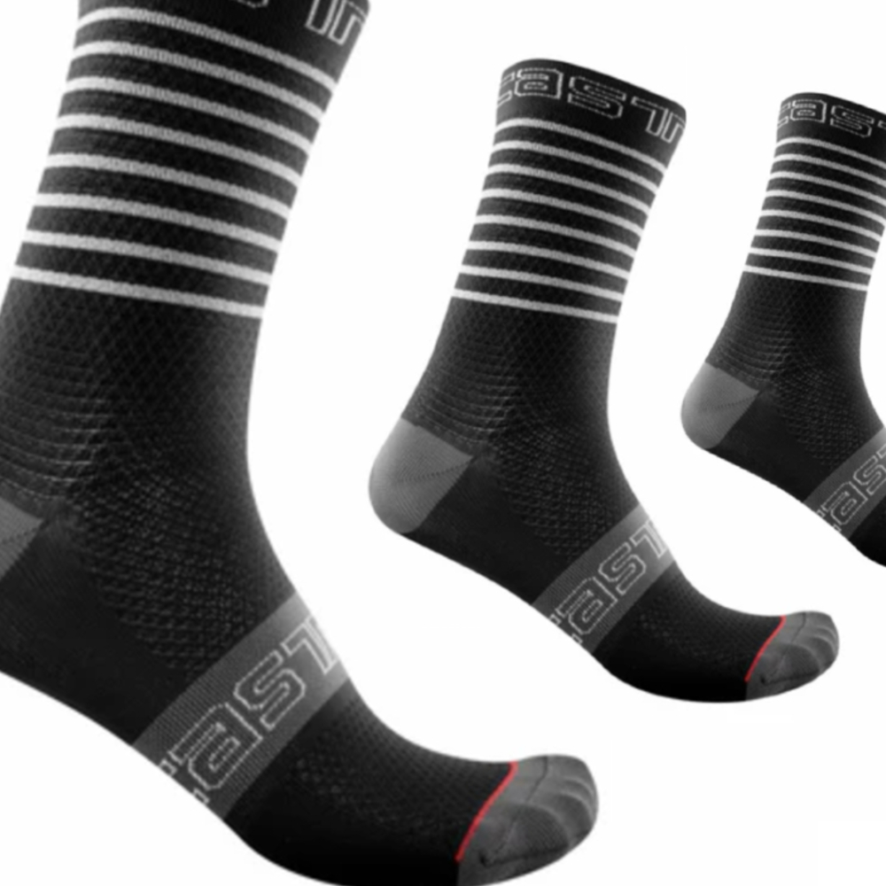 Castelli 4521063 010 Superleggera W 12 Cycling Socks - Black (S/M)