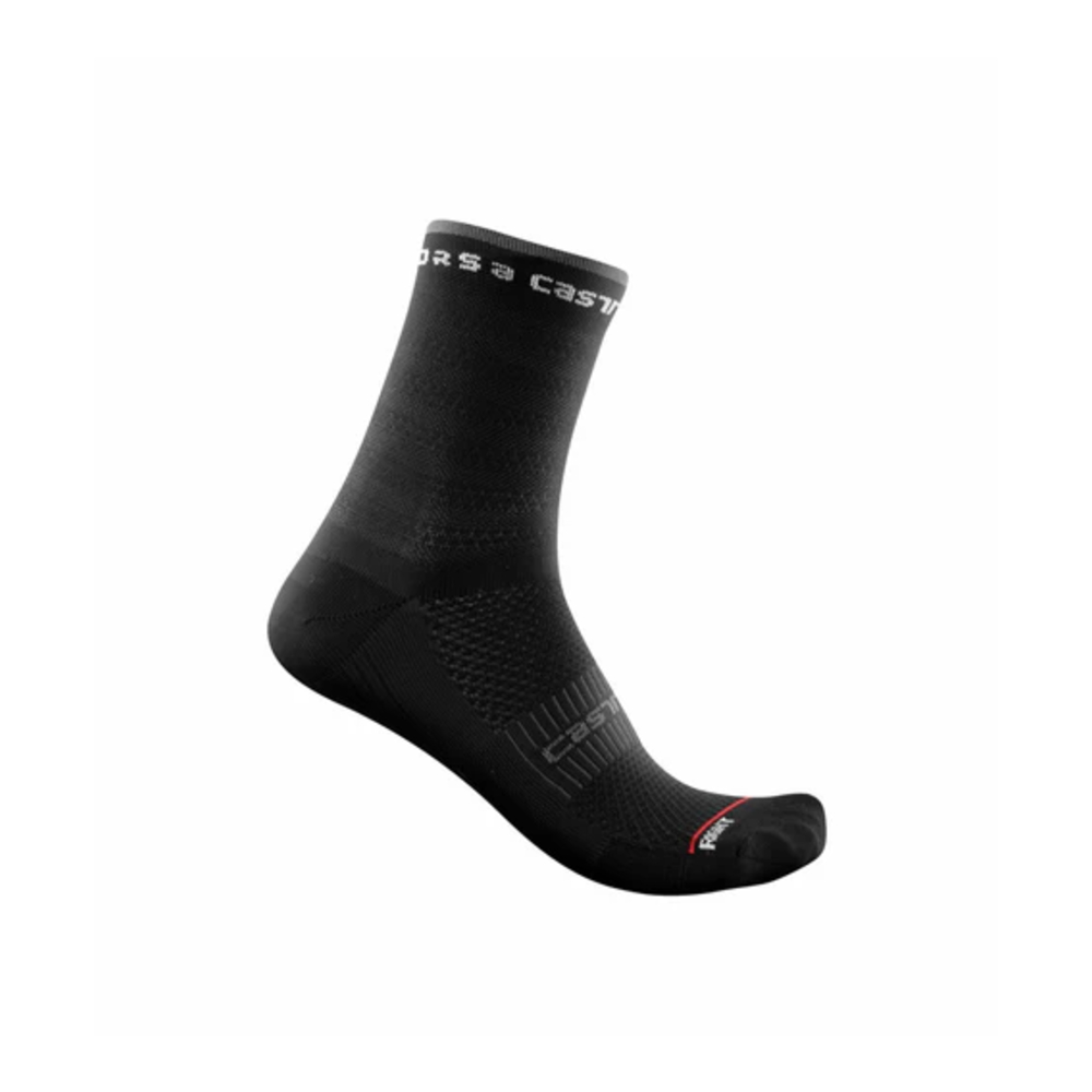 Castelli 4521062-010 Rosso Corsa W 11 Socks - Black (S/M)
