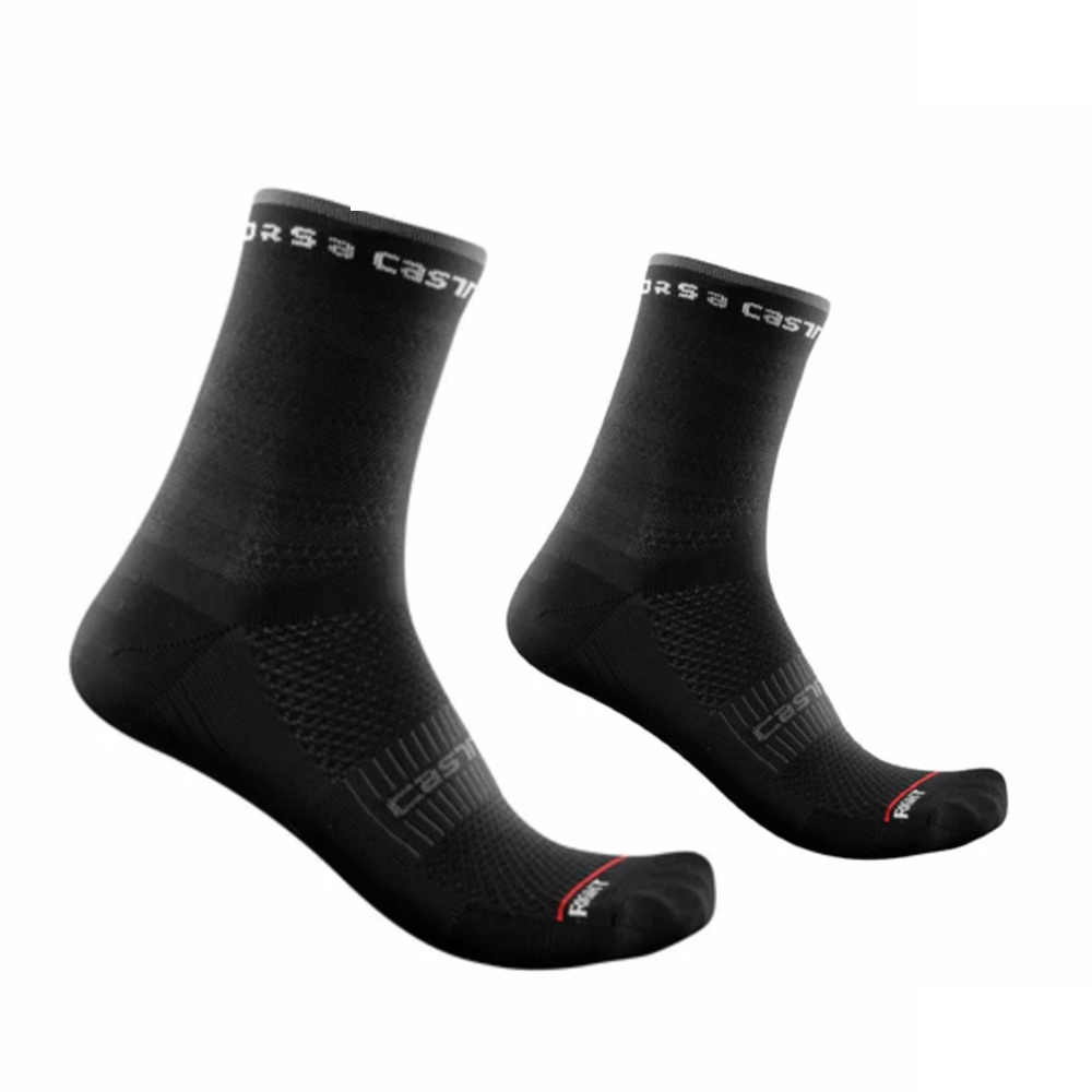 Castelli 4521062-010 Rosso Corsa W 11 Socks - Black (L/XL)