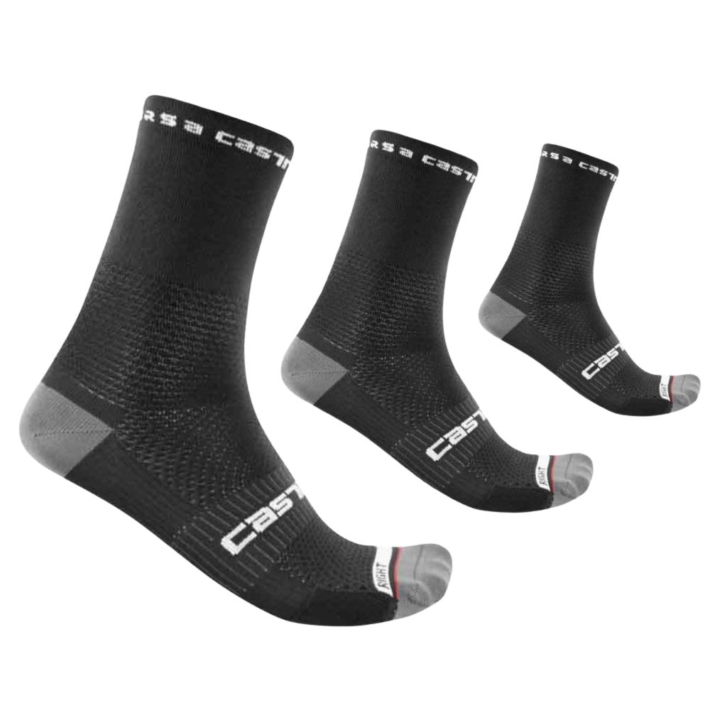 Castelli 4521026-010 Rossa Corsa Pro 15 Socks - Black (XXL)