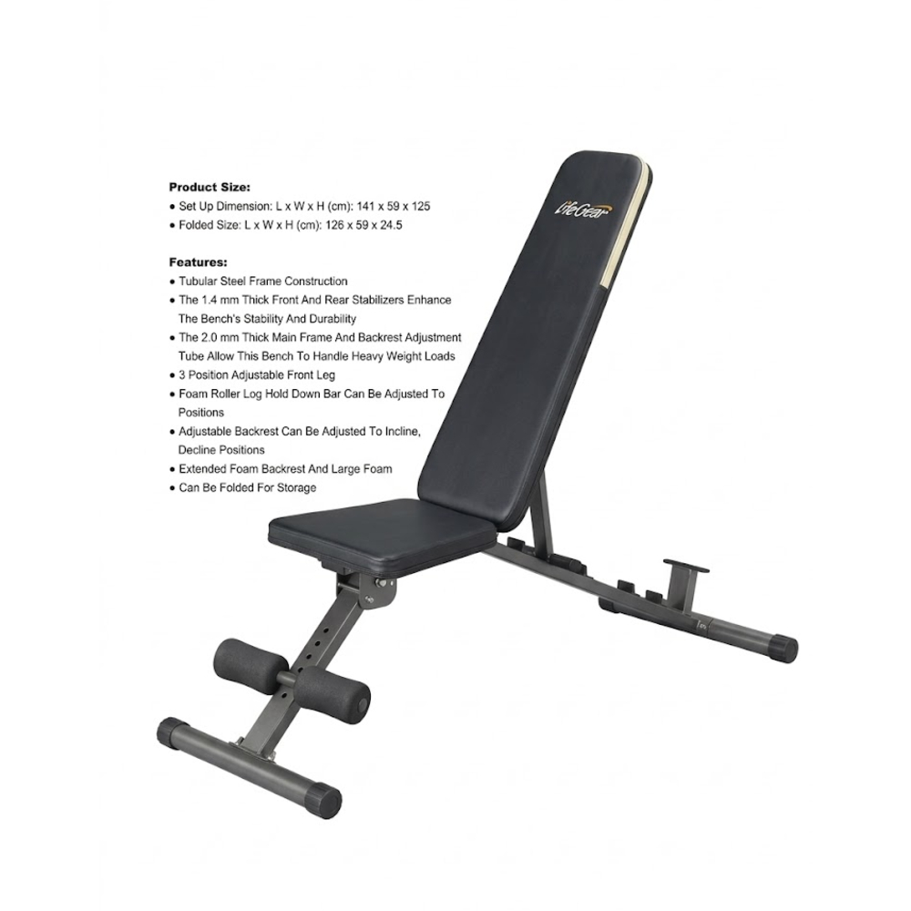 LifeGear E6 Sit-Up Bench Adjustable Weight Bench