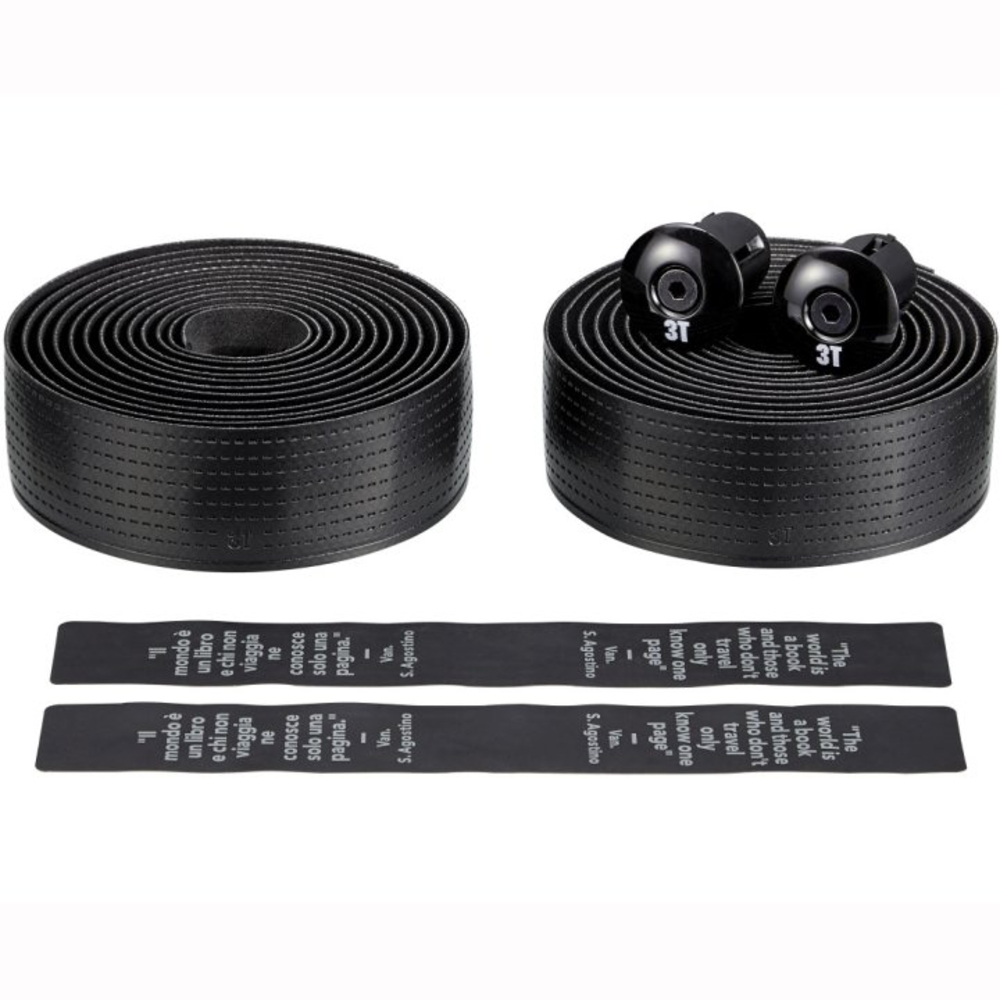 3T 8410ARAW91W Prendo Speed Handlebar Tape High-Grip Road Bike Bar Tape (Black)