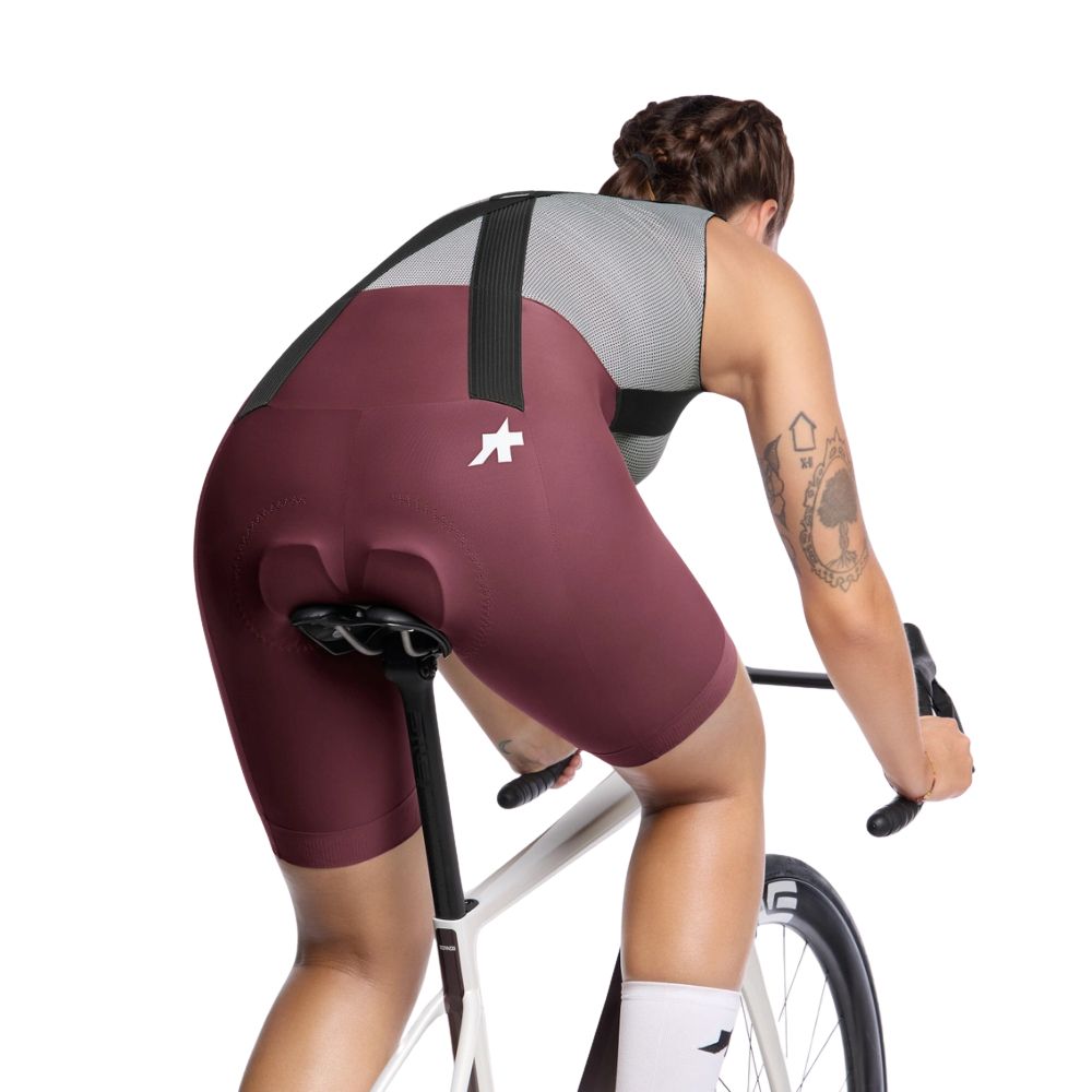ASSOS 12.10.322.4U.L UMA GT Bib Shorts S11 - Burgundy Red (L)