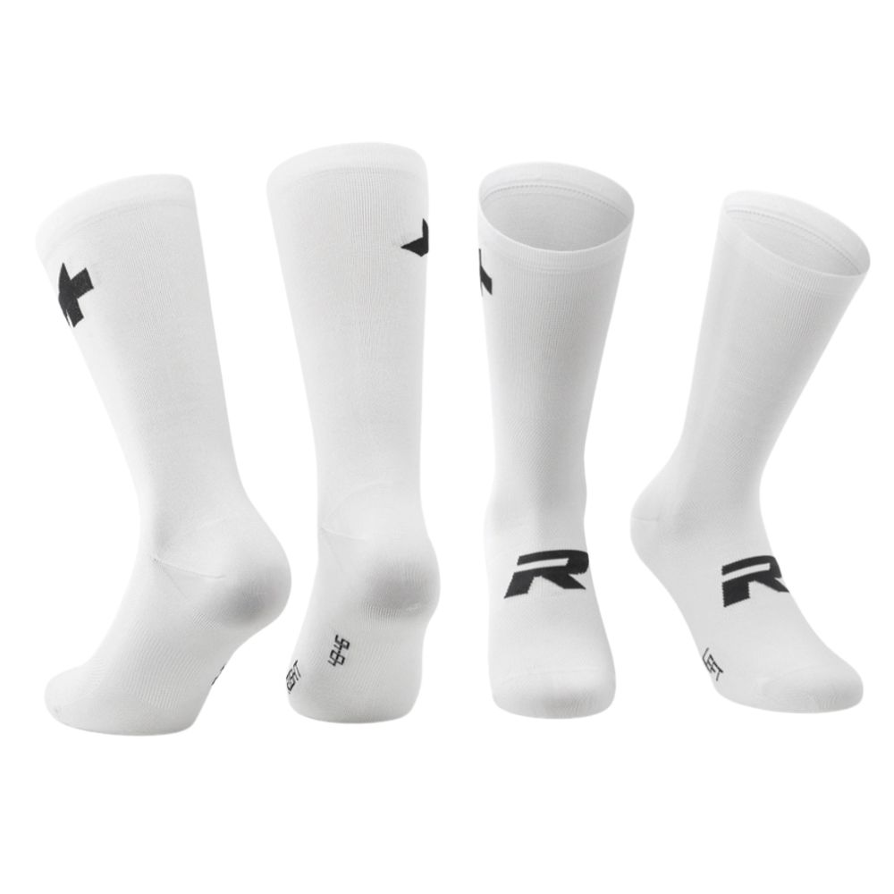 ASSOS CP13.60.796.58.0 R Socks S11 Twin Pack - White Series (Size 0)