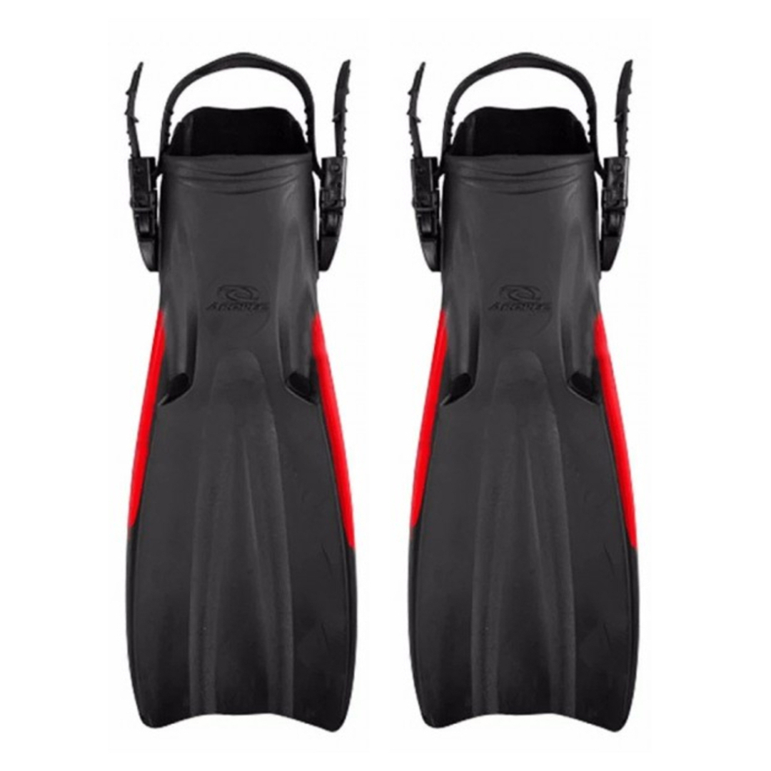 Aropec F-JS701B Open Pocket Rubber Fin (Black/Red)