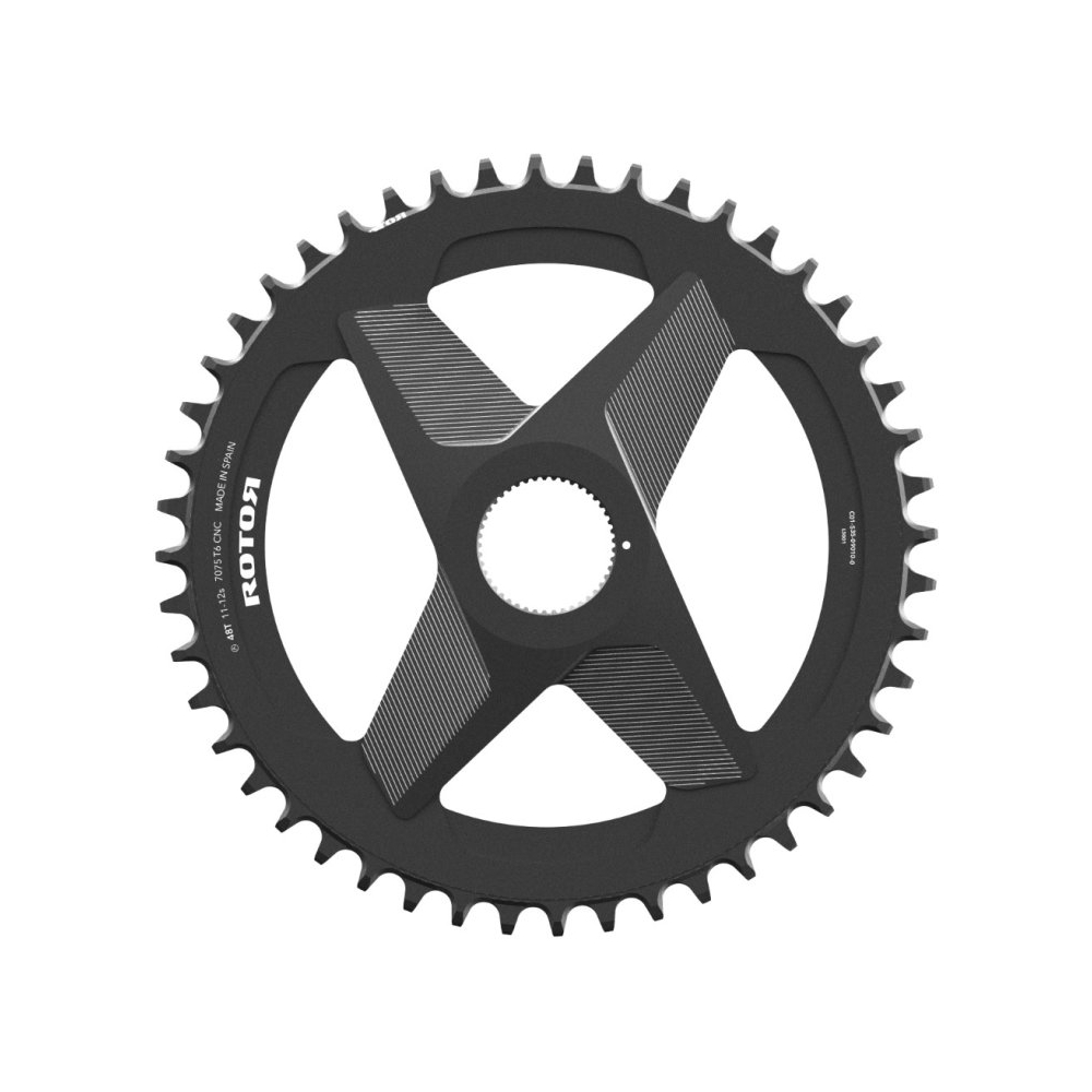 Rotor Round Rings 1X DM 42 Tooth (Black)