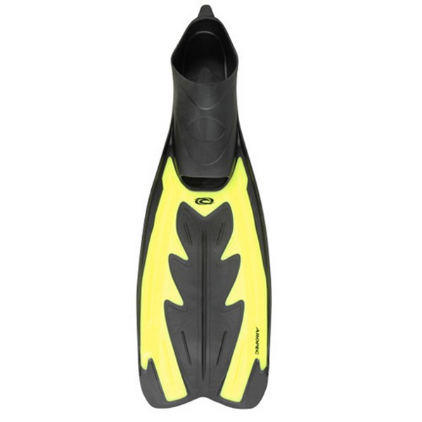 Aropec F-L367-L Close Pocket Plastic Fin - Neon Yellow (X-Large)