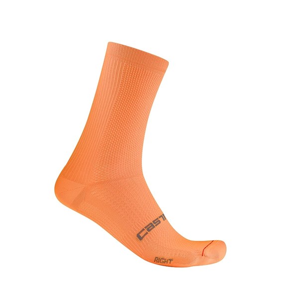 Castelli Espresso 18 Cycling Socks - Vivid Orange (Small/Medium)