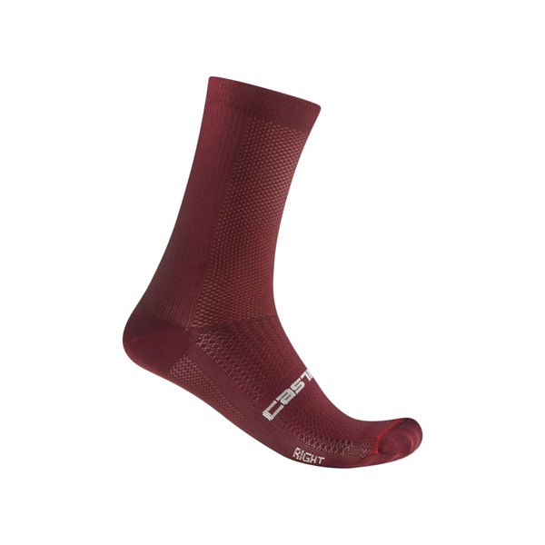 Castelli Espresso 18 Cycling Socks - Deep Bordeaux (S/M)