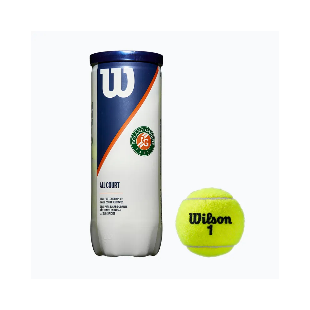 Wilson Roland Garros All Court Tennis Balls - Yellow (3pcs)