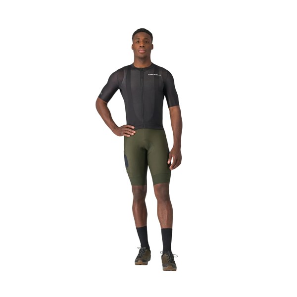 Castelli Unlimited Men's Cargo Bibshort - Deep Green (Medium)