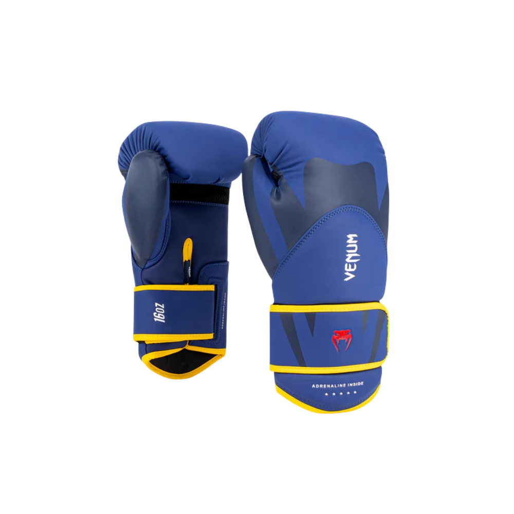 Venum Challenger 4.0 Boxing Gloves - Blue / Yellow (12 oz)