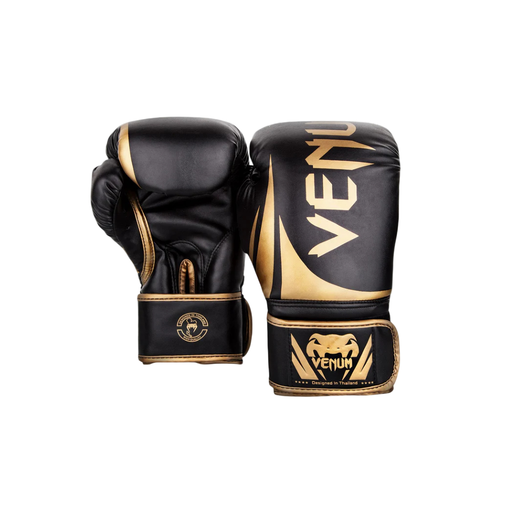 Venum Challenger 2.0 Boxing Gloves - Black / Gold (10 oz)