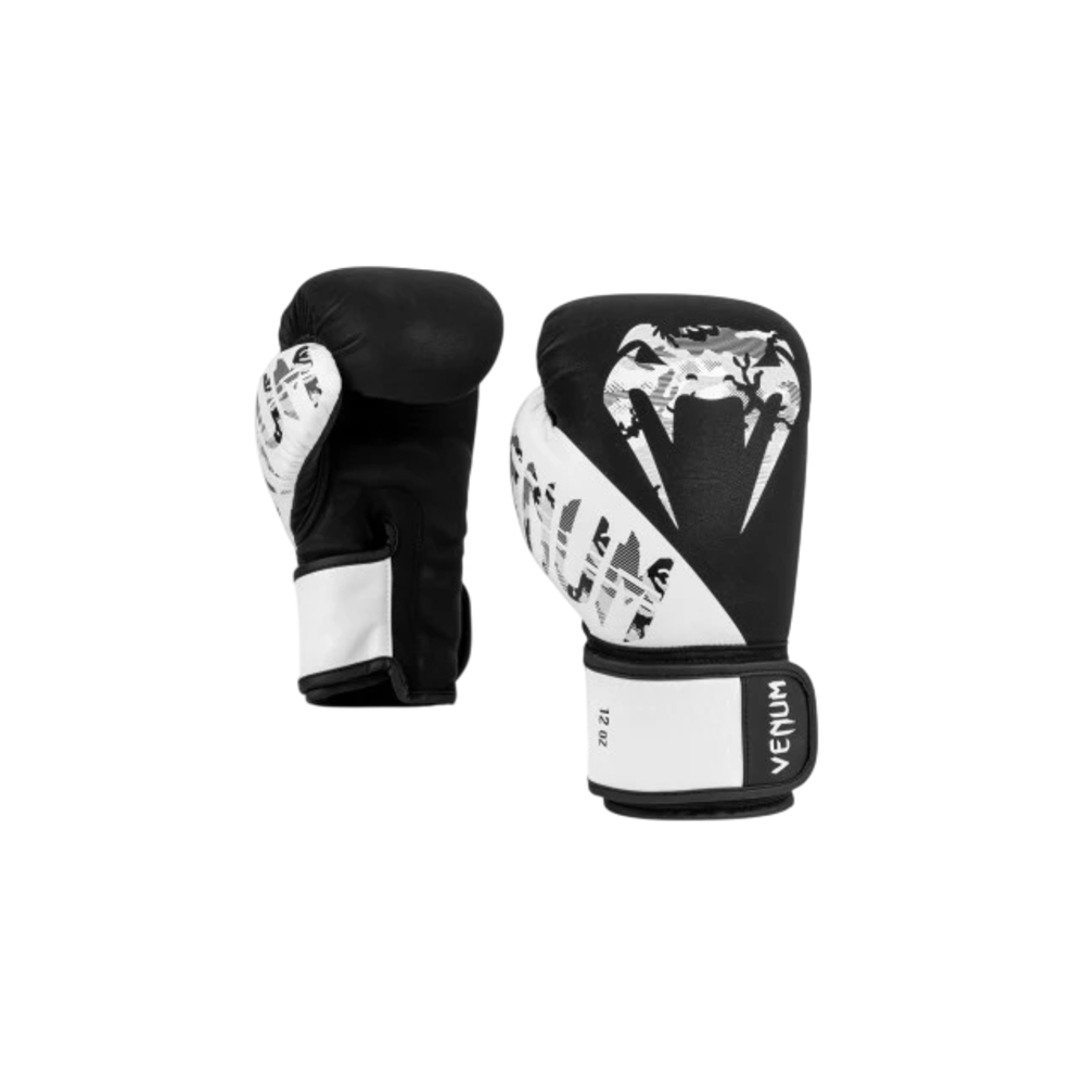 Venum Legacy Boxing Gloves - Black / White (10 oz)