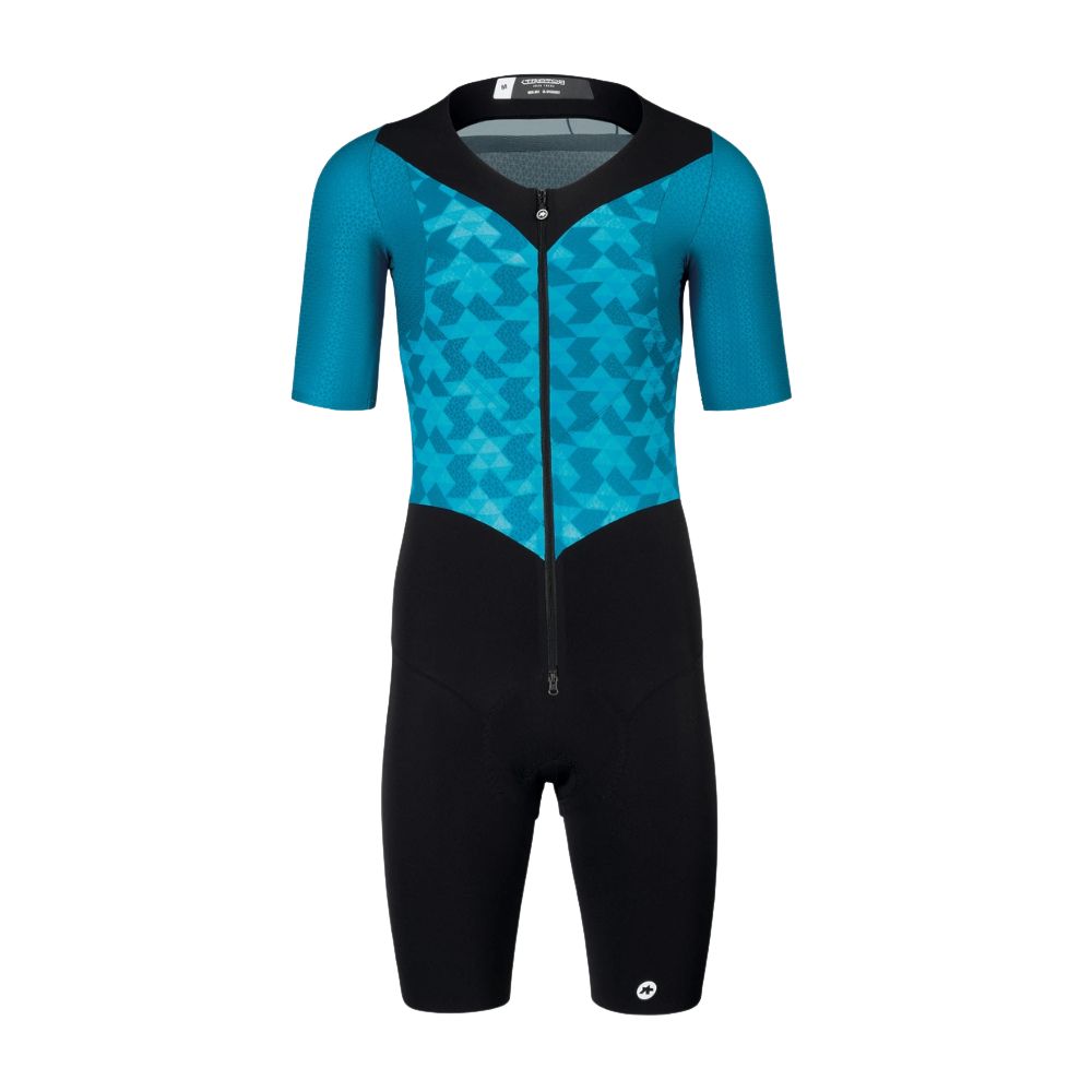 ASSOS 11.11.223.2G.S TRIATOR Short Sleeve Speedsuit – Adamant (Small)