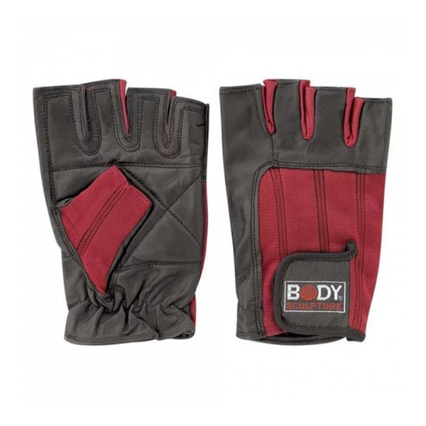 Body Sculpture BW-85N-B Spandex Leather Gloves - Red (X-Large)