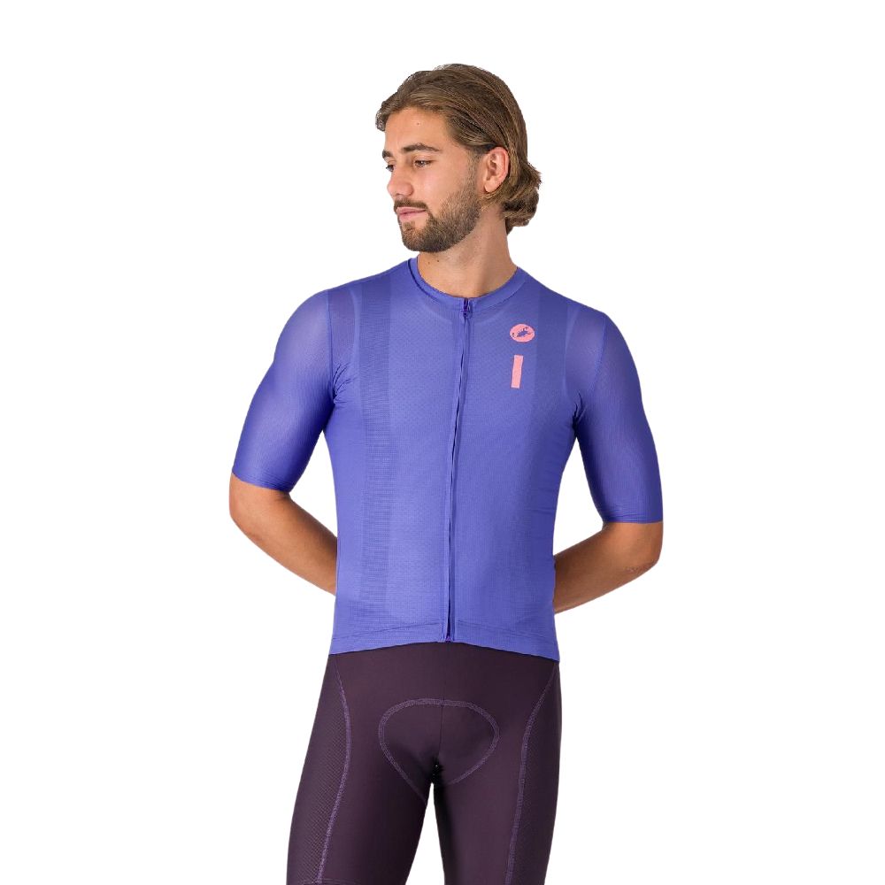 Castelli 4526017-501 Drittone Logo Jersey '26 - Ultraviolet / Rosa Giro (L)