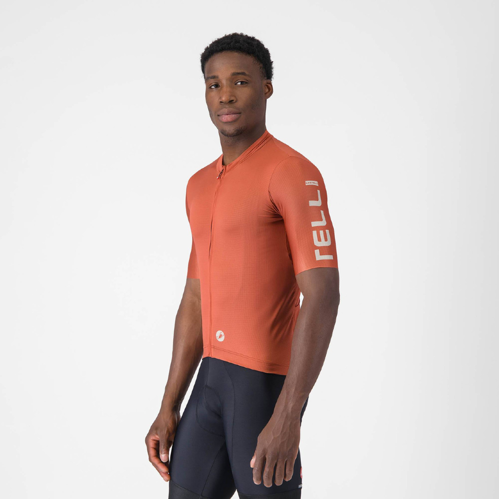 Castelli 4526016-655 Entrata Apex Jersey '26 - Paprika / Silver Moon (S)