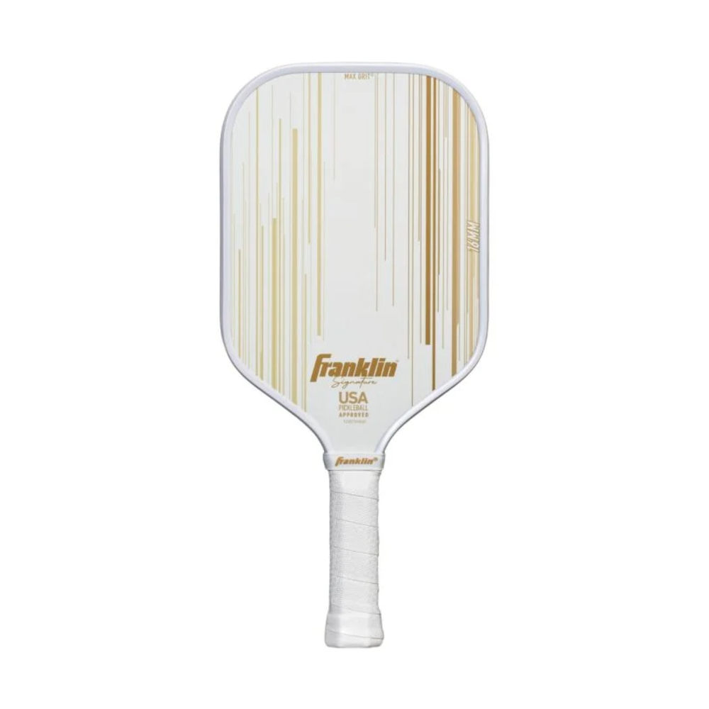 Franklin 52985C5 Signature Pro Series 16MM Pickleball Paddle (White/Gold)